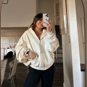 POPFLEX Zip Cloud Hoodie - Ivory